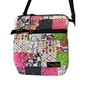 Donna Sharp Quilted Patchwork Floral Crossbody Purse/Bag